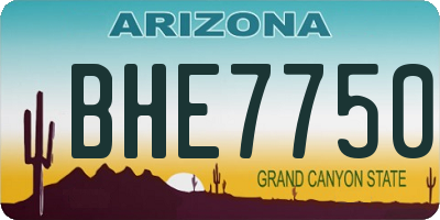 AZ license plate BHE7750