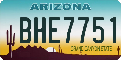 AZ license plate BHE7751