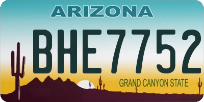 AZ license plate BHE7752