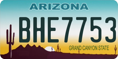 AZ license plate BHE7753