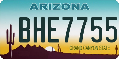 AZ license plate BHE7755
