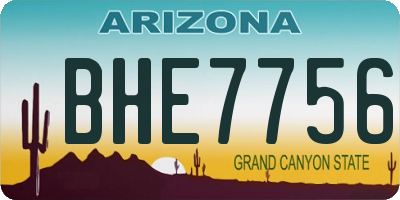 AZ license plate BHE7756