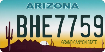 AZ license plate BHE7759