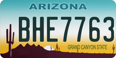 AZ license plate BHE7763