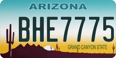 AZ license plate BHE7775