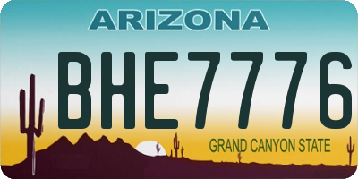 AZ license plate BHE7776