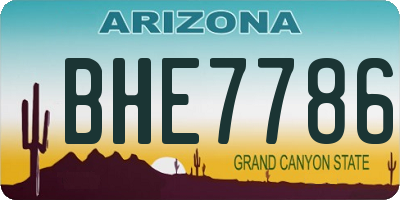 AZ license plate BHE7786