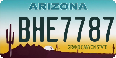AZ license plate BHE7787