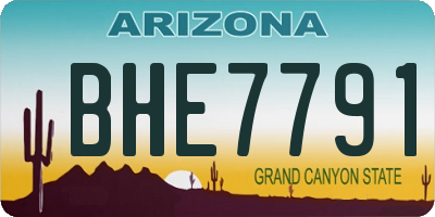 AZ license plate BHE7791