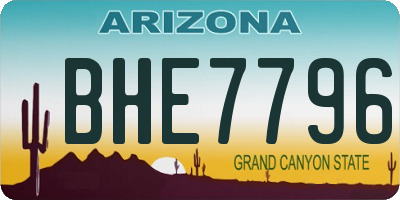 AZ license plate BHE7796