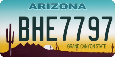 AZ license plate BHE7797