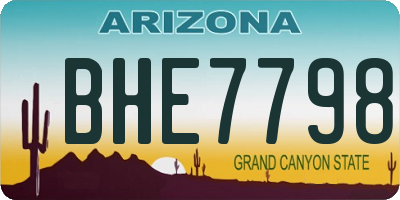 AZ license plate BHE7798