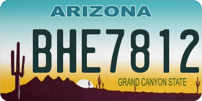 AZ license plate BHE7812