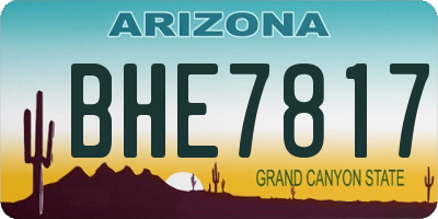 AZ license plate BHE7817