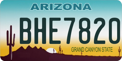AZ license plate BHE7820