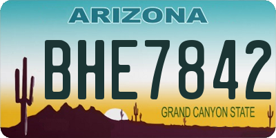 AZ license plate BHE7842