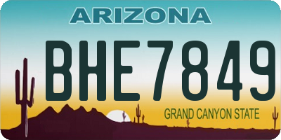 AZ license plate BHE7849