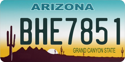 AZ license plate BHE7851