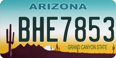 AZ license plate BHE7853