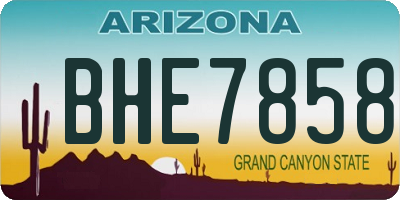 AZ license plate BHE7858