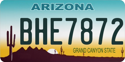 AZ license plate BHE7872