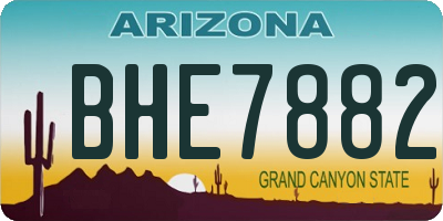 AZ license plate BHE7882