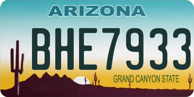 AZ license plate BHE7933