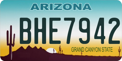 AZ license plate BHE7942
