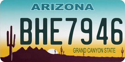 AZ license plate BHE7946