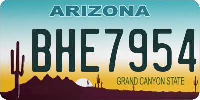 AZ license plate BHE7954