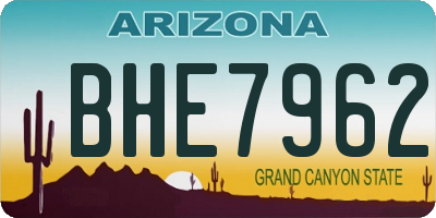 AZ license plate BHE7962