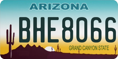 AZ license plate BHE8066
