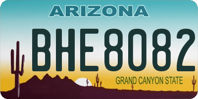 AZ license plate BHE8082
