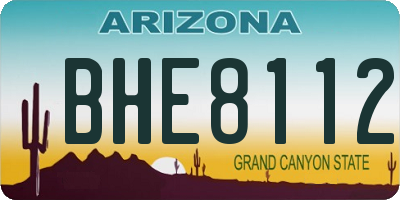 AZ license plate BHE8112