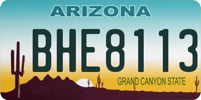 AZ license plate BHE8113