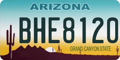 AZ license plate BHE8120