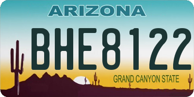 AZ license plate BHE8122