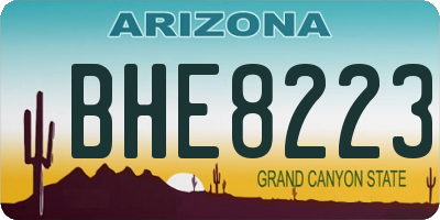 AZ license plate BHE8223