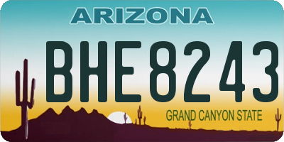 AZ license plate BHE8243