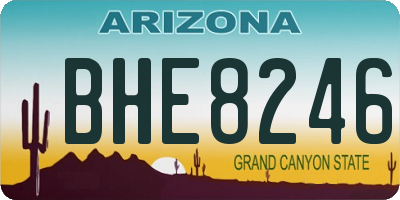 AZ license plate BHE8246