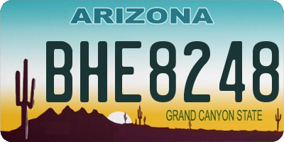 AZ license plate BHE8248
