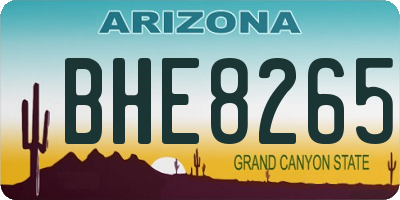 AZ license plate BHE8265