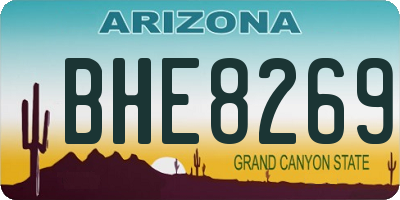 AZ license plate BHE8269