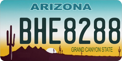 AZ license plate BHE8288