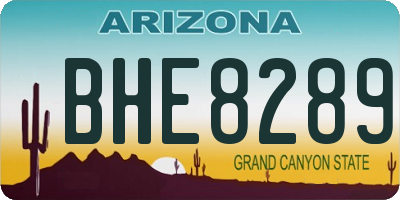 AZ license plate BHE8289