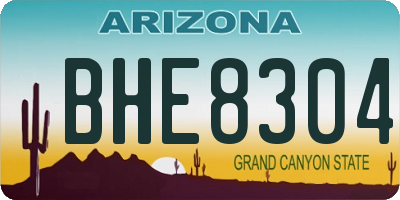 AZ license plate BHE8304