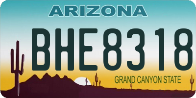 AZ license plate BHE8318
