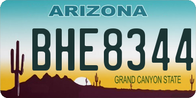 AZ license plate BHE8344