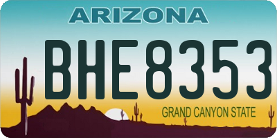 AZ license plate BHE8353