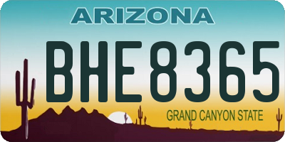AZ license plate BHE8365